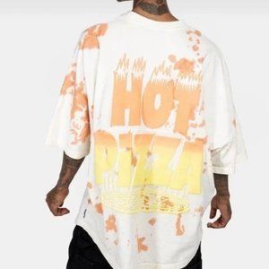 SPIRIT JERSEY | NWT Hot Pizza Orange and Yellow Painted Tie Dye Jersey | Size M